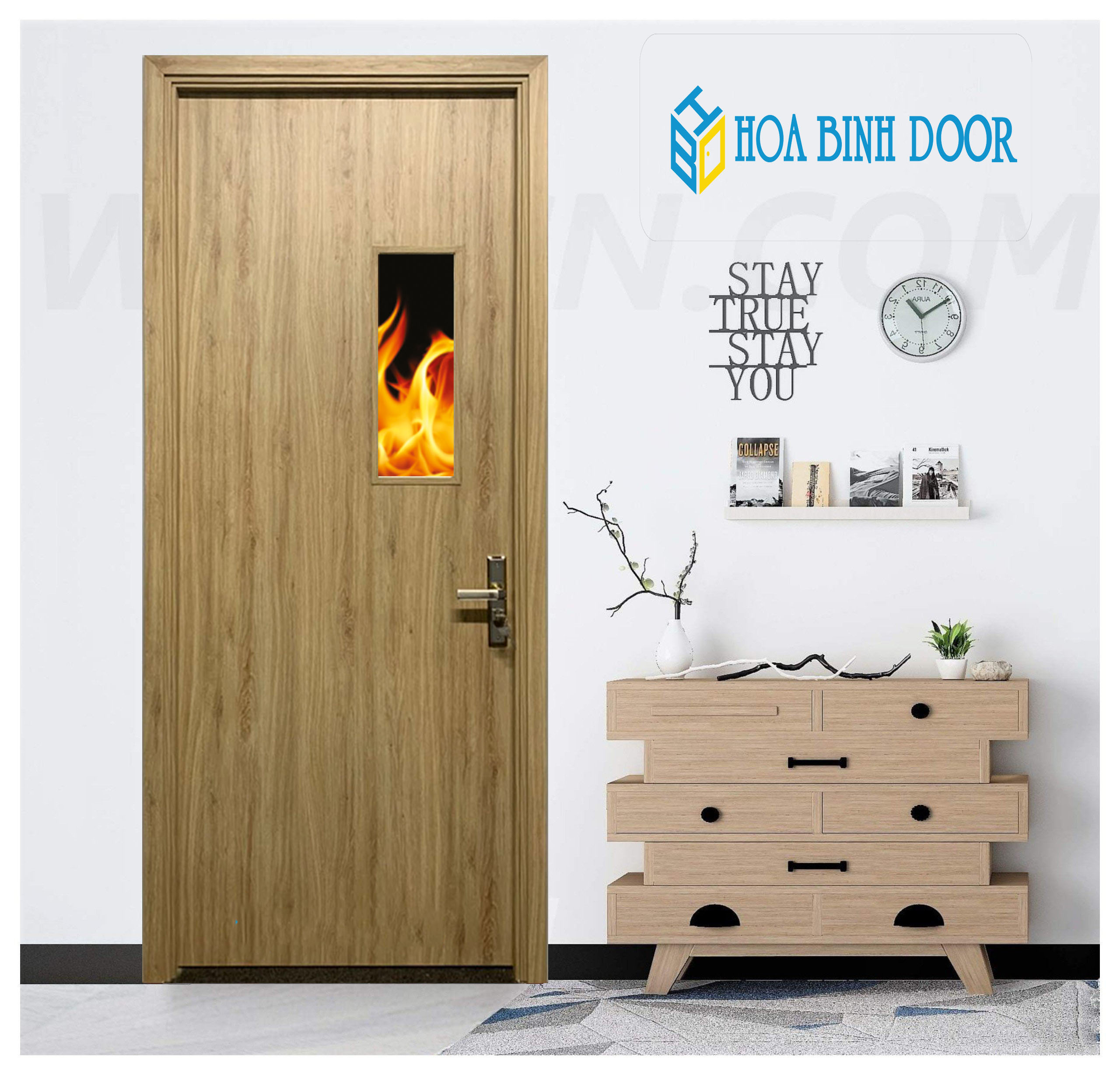 CỬA GỖ CHỐNG CHÁY P1-G1