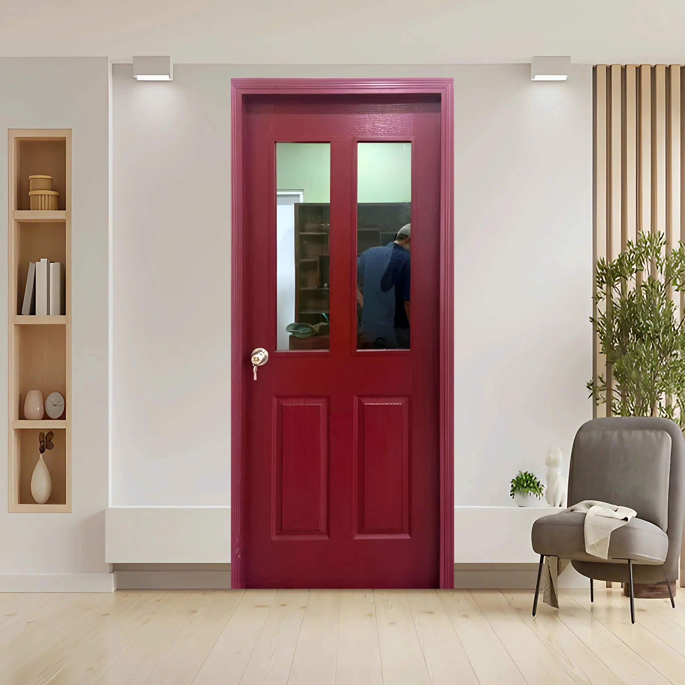 Cửa gỗ công nghiệp HDF HB.54G2-C11