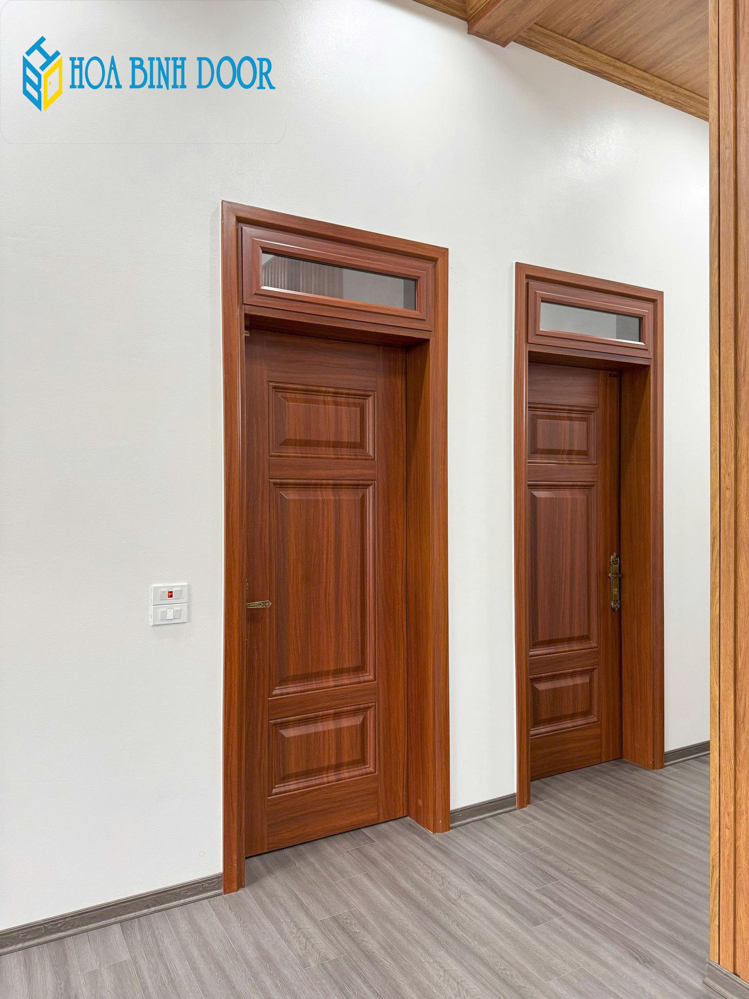 Cửa thép vân gỗ tại tây ninh | Mẫu cửa chính bằng thép vân gỗ