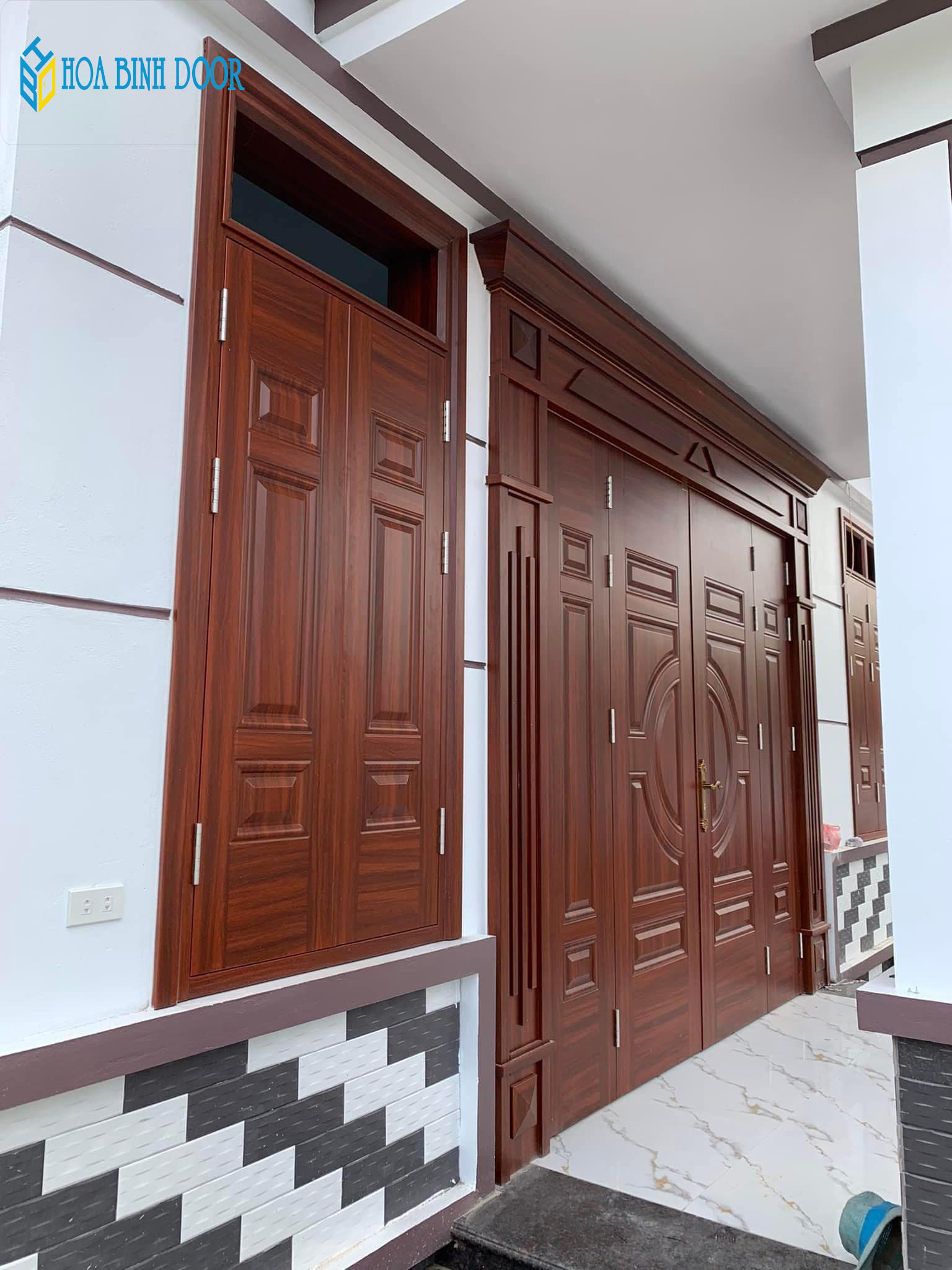 Cửa thép vân gỗ tại tiền giang