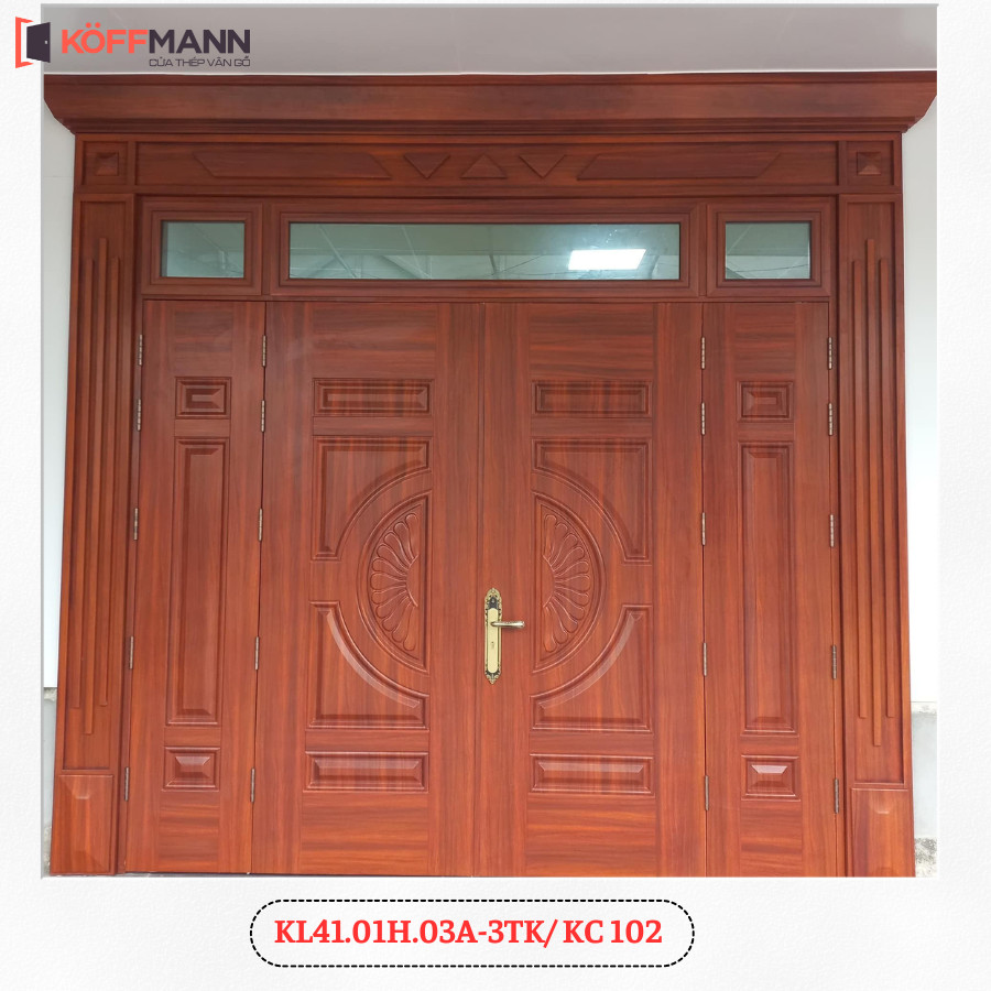 Báo giá cửa thép vân gỗ koffmann
