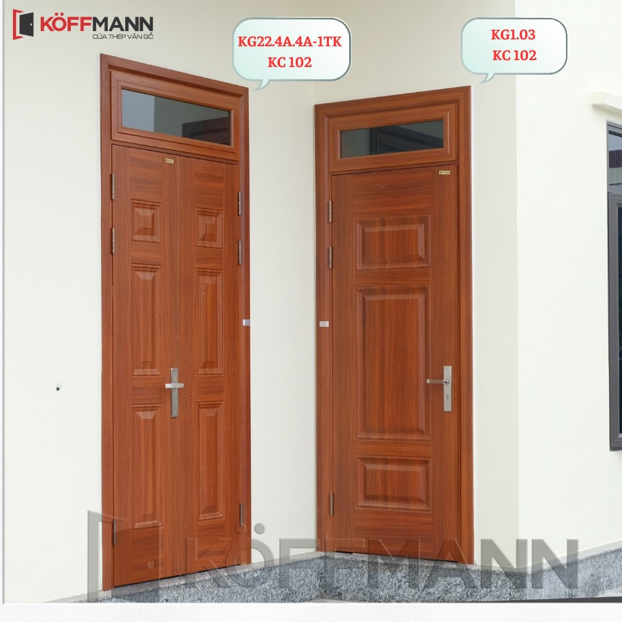 Báo giá cửa thép vân gỗ koffmann