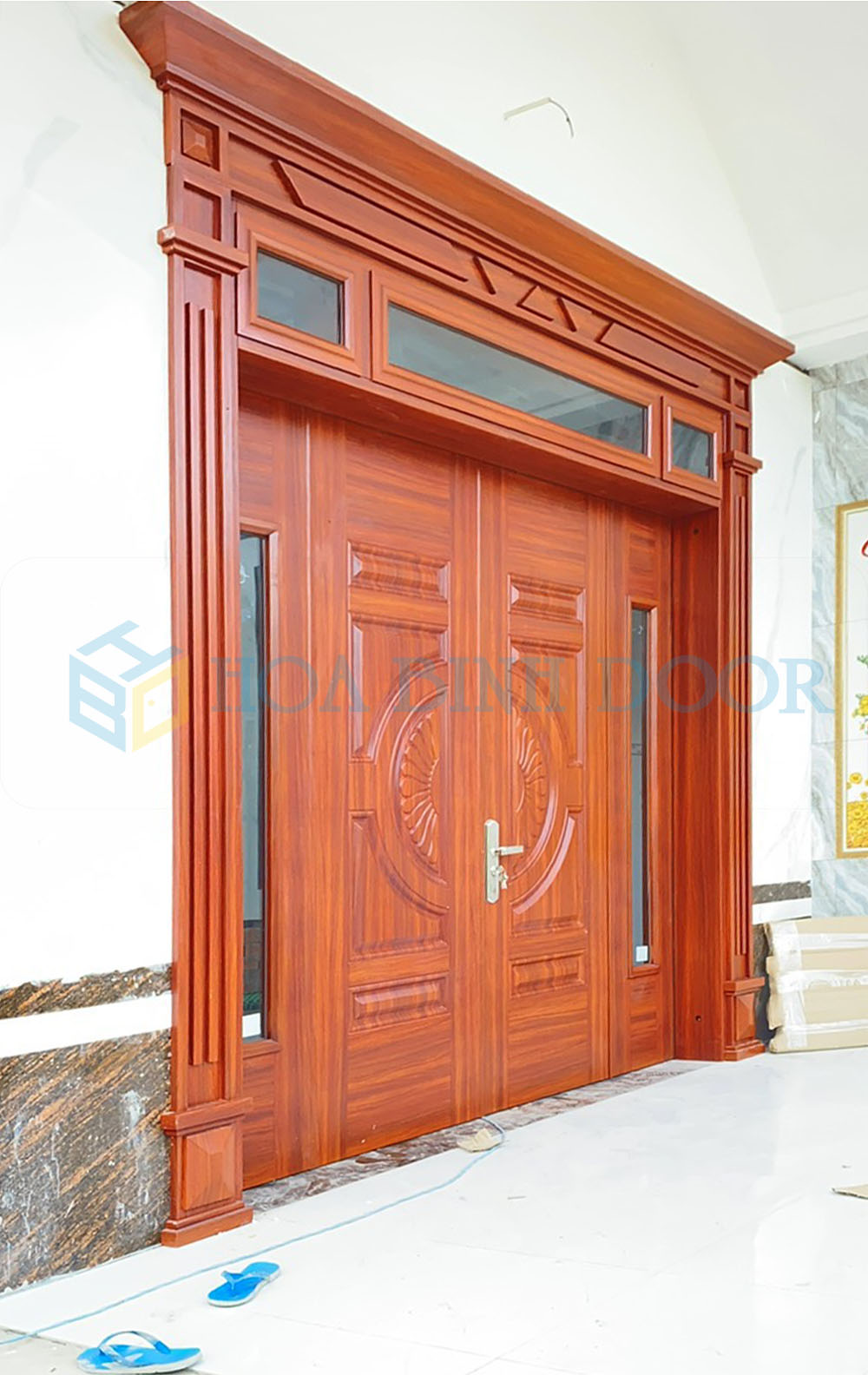 Nội, ngoại thất: Cửa thép vân gỗ tại An Giang | Giá + mẫu cửa thép vân gỗ 4 cánh Z4508713439493_250e5776609fd1c91c8ca6e521743495