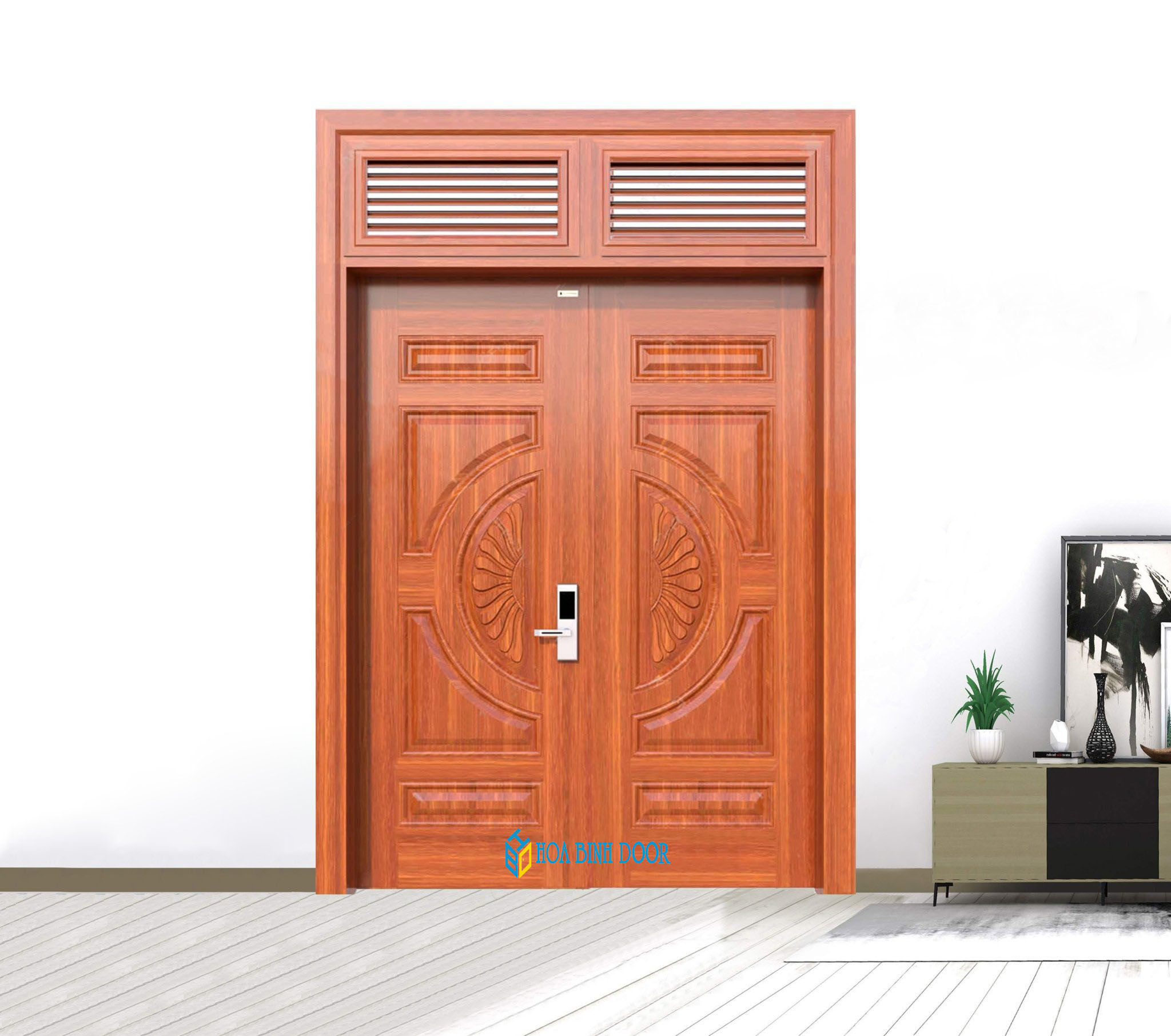 Cửa thép vân gỗ KG-22.01H.01H-2NC
