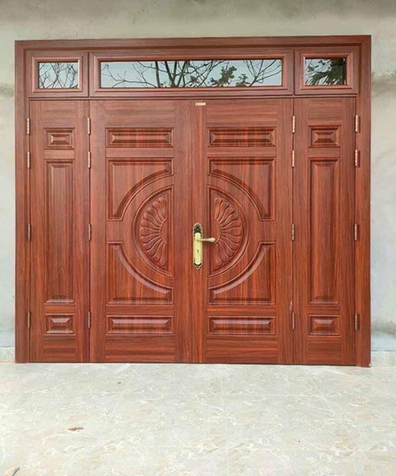Cửa thép vân gỗ tại Bình Tân