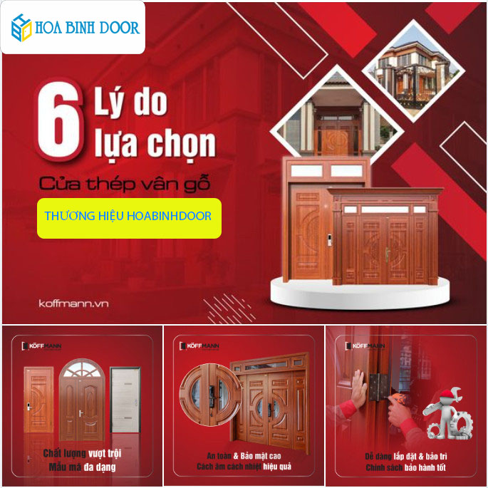 Cửa thép vân gỗ tại quận 4