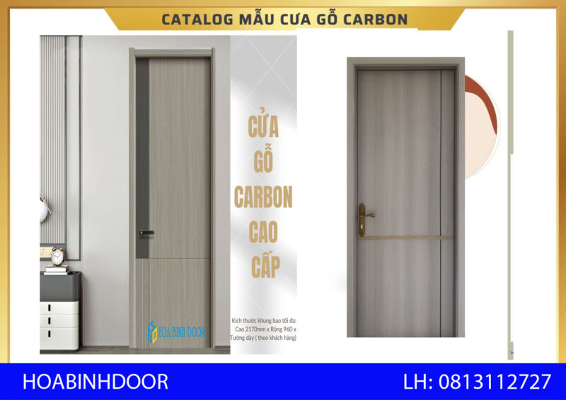 Báo giá cửa gỗ carbon mới nhất tháng 4/2024 | Hoabinhdoor