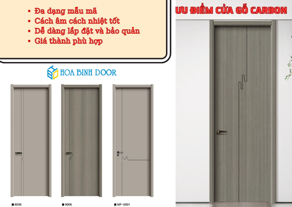 Ưu nhược điểm cửa gỗ carbon | Hoabinhdoor