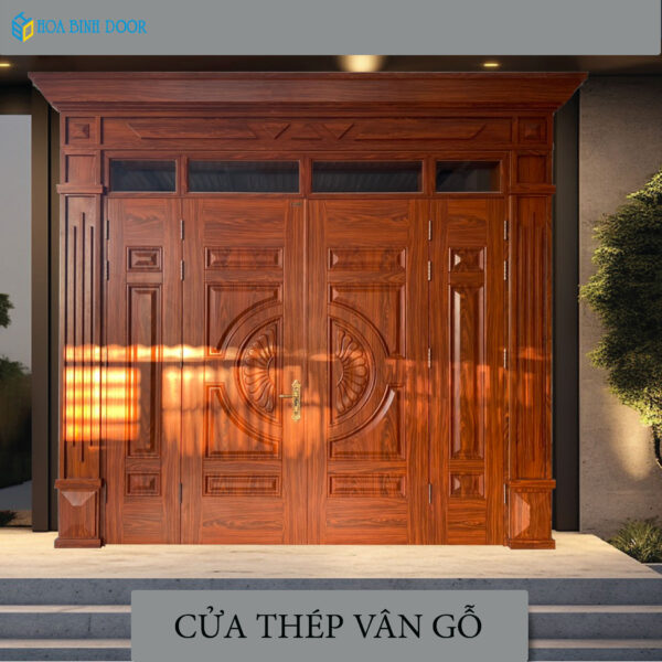 Cửa thép vân gỗ Luxury KL-41.01H.03A-4TK