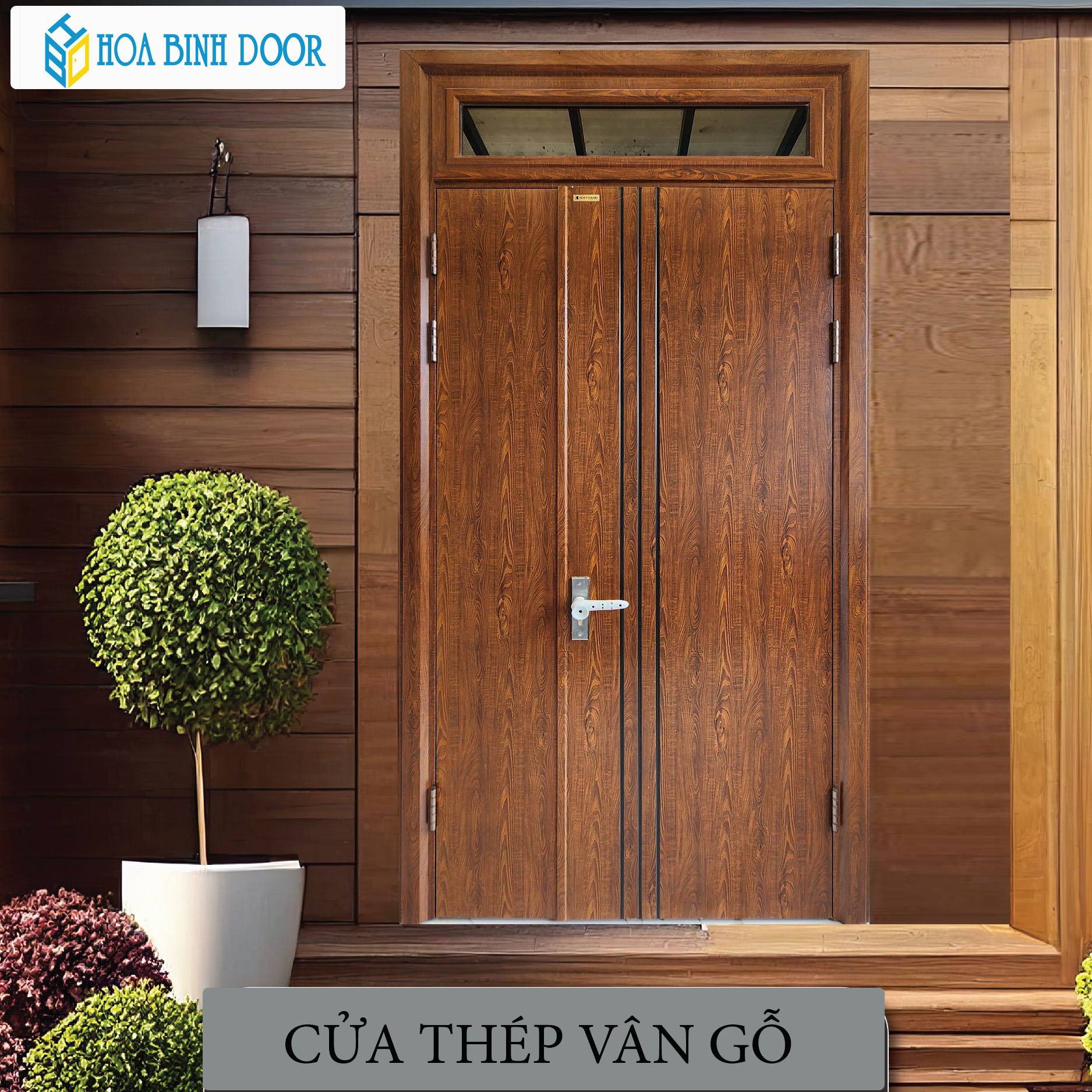 Cửa thép vân gỗ KG-21.08.P-1TK