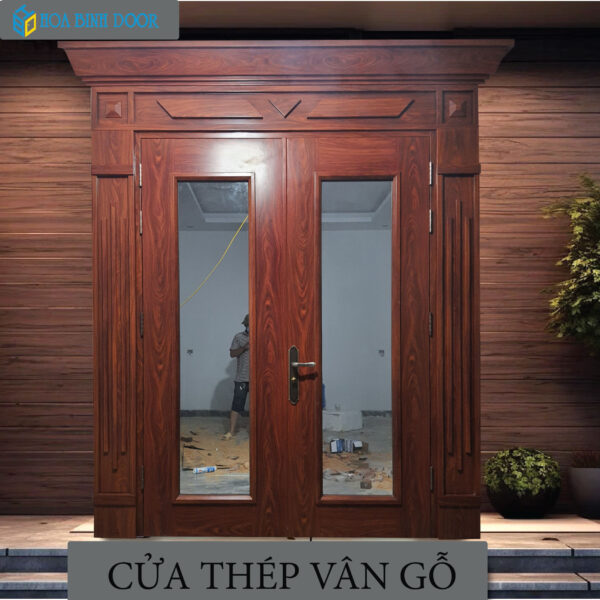 Cửa thép vân gỗ Luxury KL-22.K