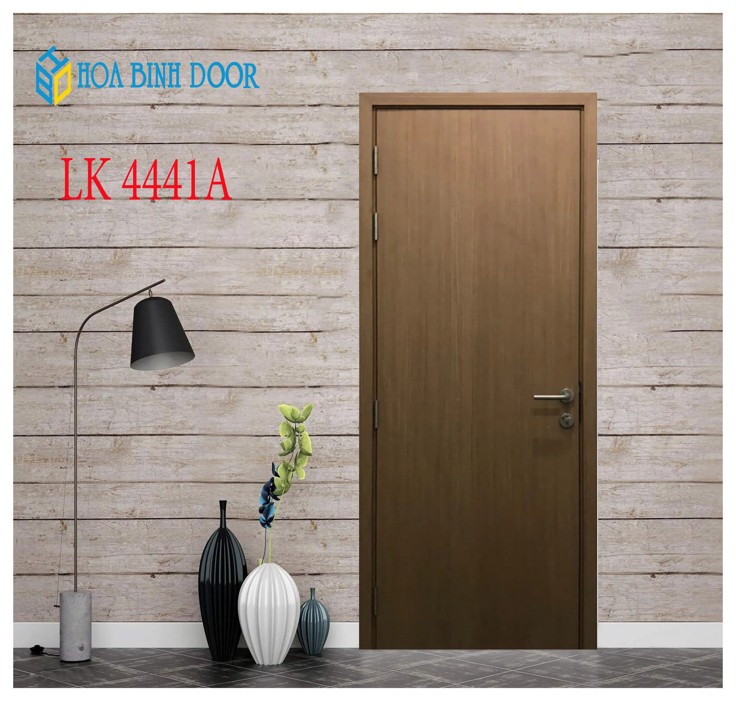 Cửa gỗ công nghiệp MDF phủ laminate HB.P-LK4441A