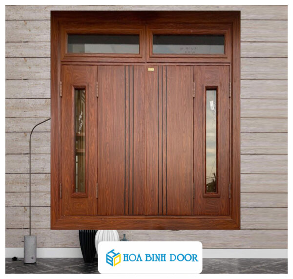 Cửa sổ thép vân gỗ KS-41.08-K-2TK