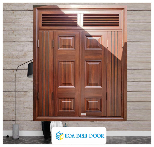 Cửa sổ thép vân gỗ KS-41.CS3.08-2NC