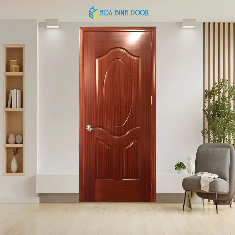 Cửa gỗ công nghiệp HDF Veneer – 3A Xoan Đào