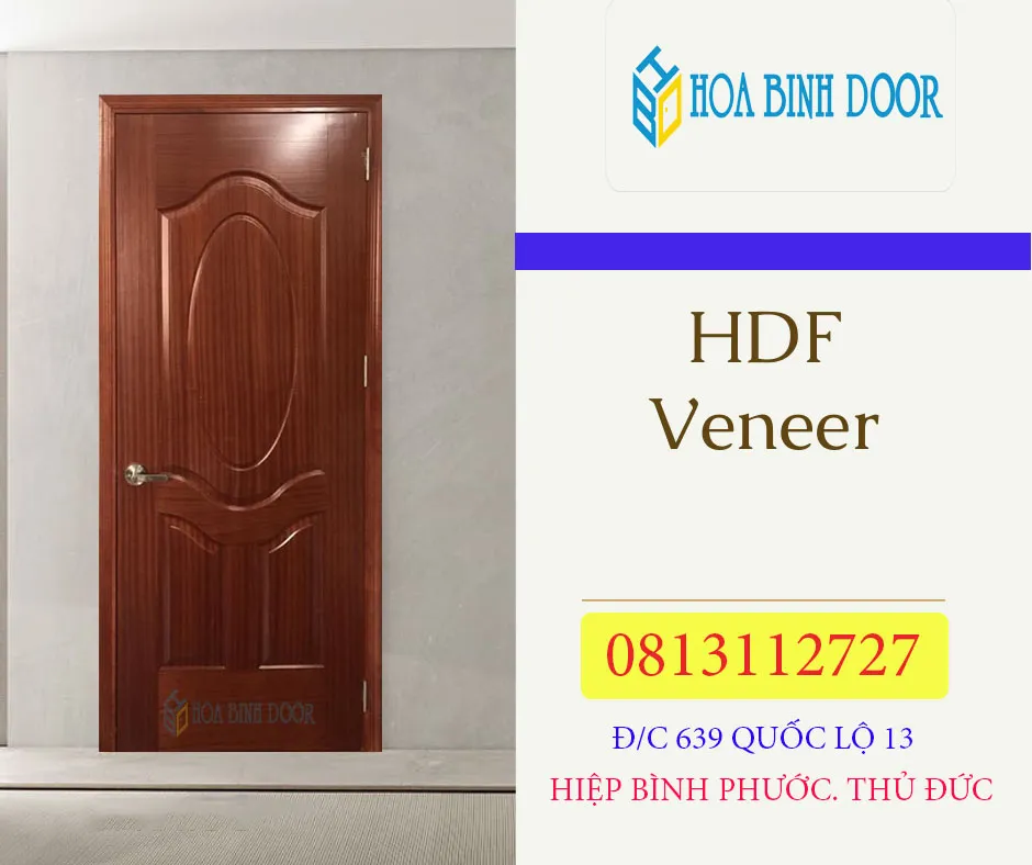 Cửa gỗ công nghiệp HDF Veneer - 3A Xoan Đào