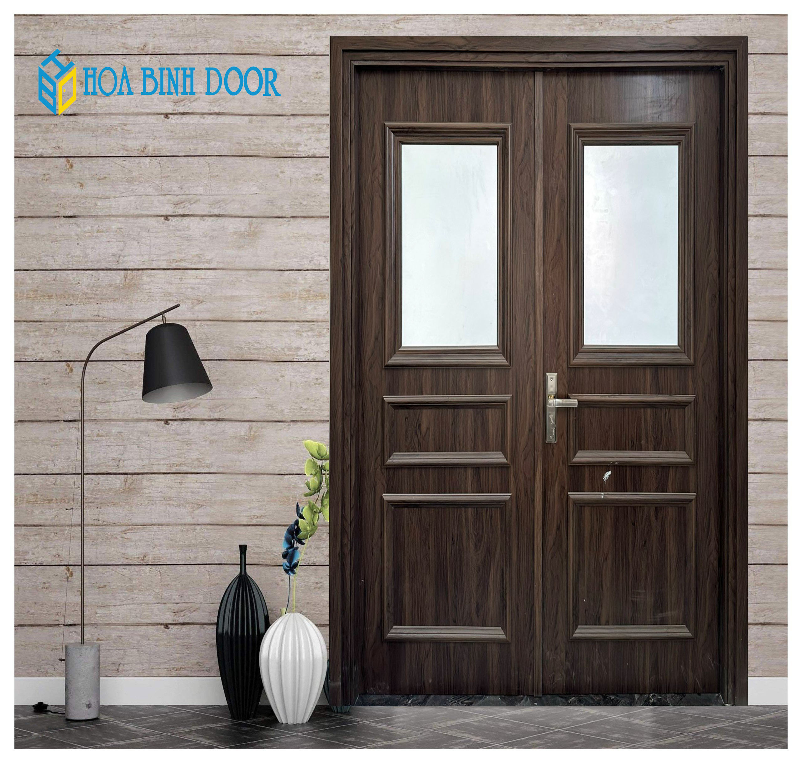 Cửa nhựa composite 2 cánh HB.12