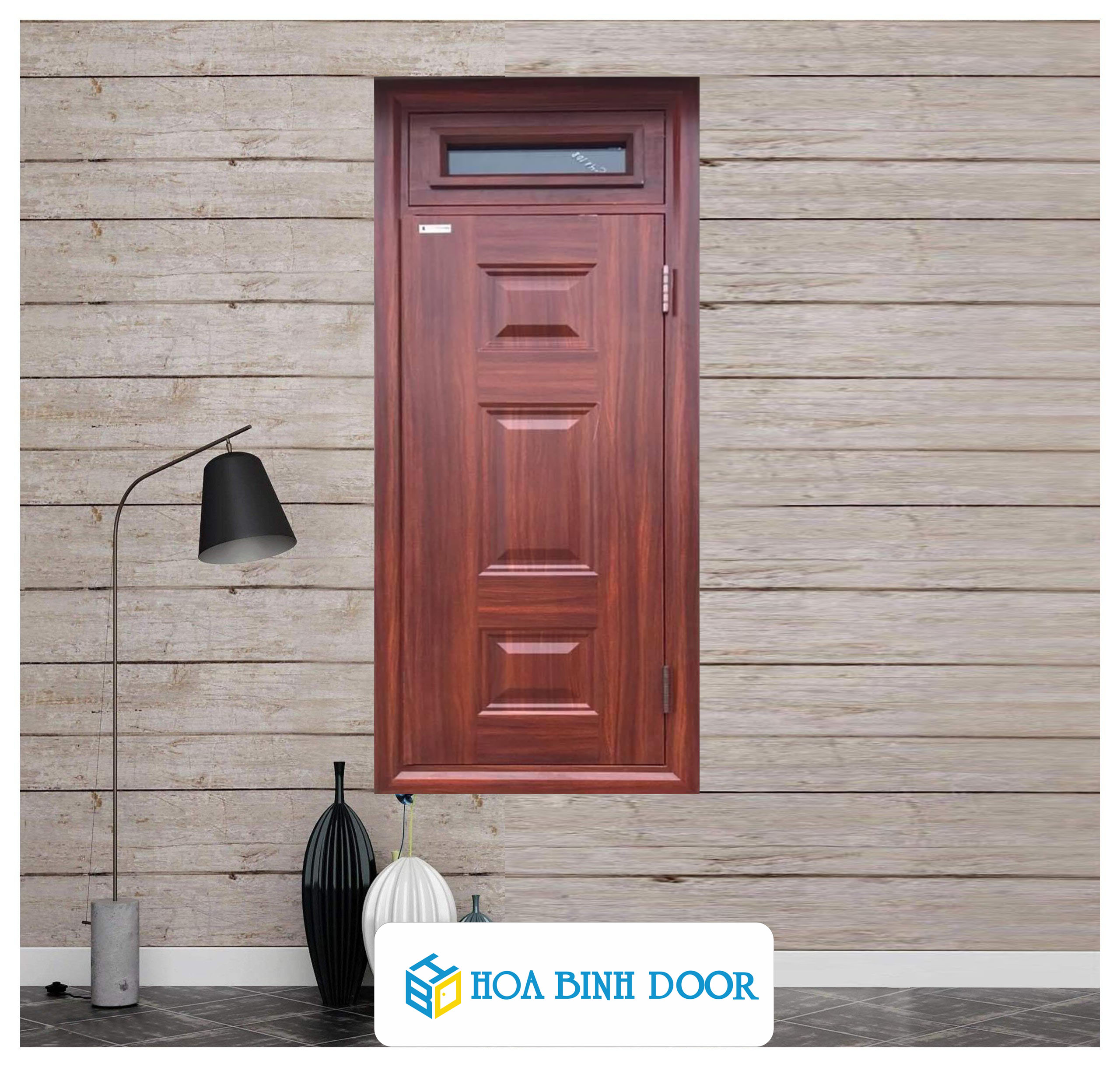 99+ Mẫu cửa thép vân gỗ 4 cánh, 2 cánh, 1 cánh đẹp nhất hiện nay