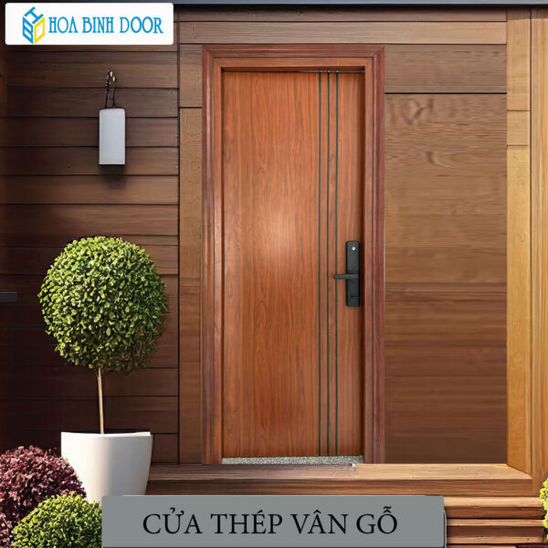 Cửa thép vân gỗ KG-1.08