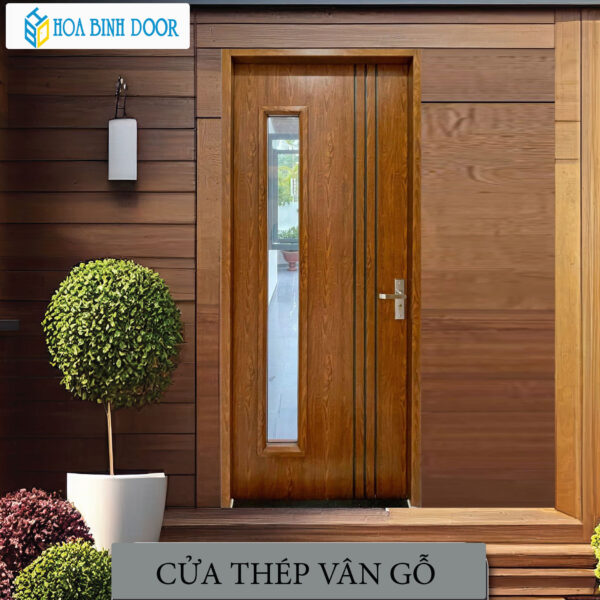 Cửa thép vân gỗ KG-1.08K