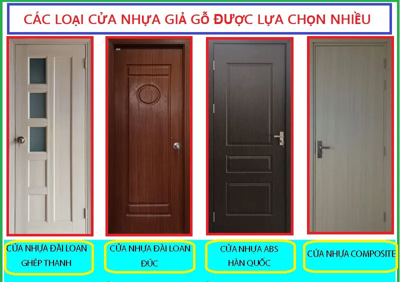 Địa chỉ bán Cửa nhựa – Cửa gỗ – Cửa thép vân gỗ tại Nha Trang