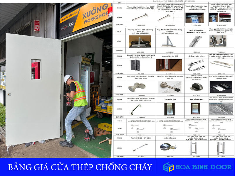 Báo giá cửa thép chống cháy tại Gò Vấp – HCM | Hoabinhdoor