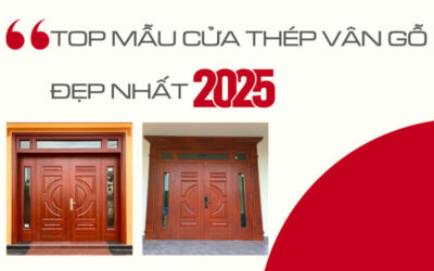 25+ Mẫu cửa thép vân gỗ 4 cánh đẹp 2025 | Hoabinhdoor