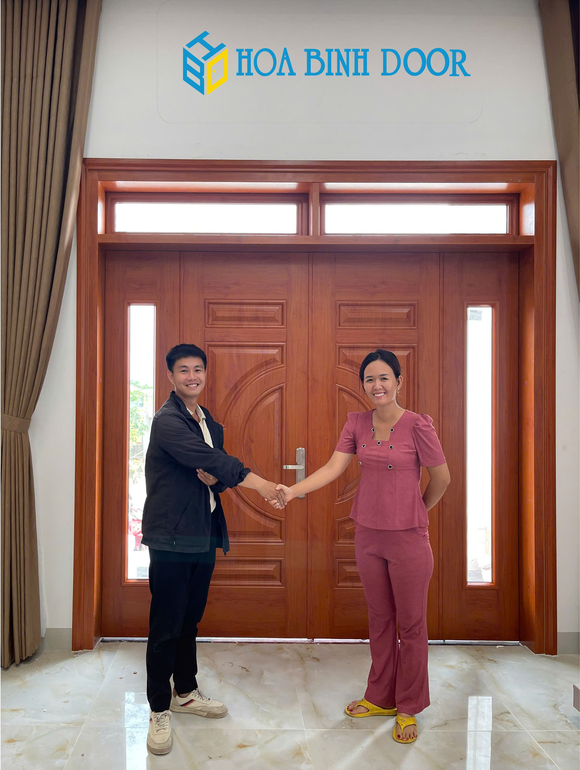 Báo giá cửa thép vân gỗ tại Cần Giuộc – Long An | Hobainhdoor