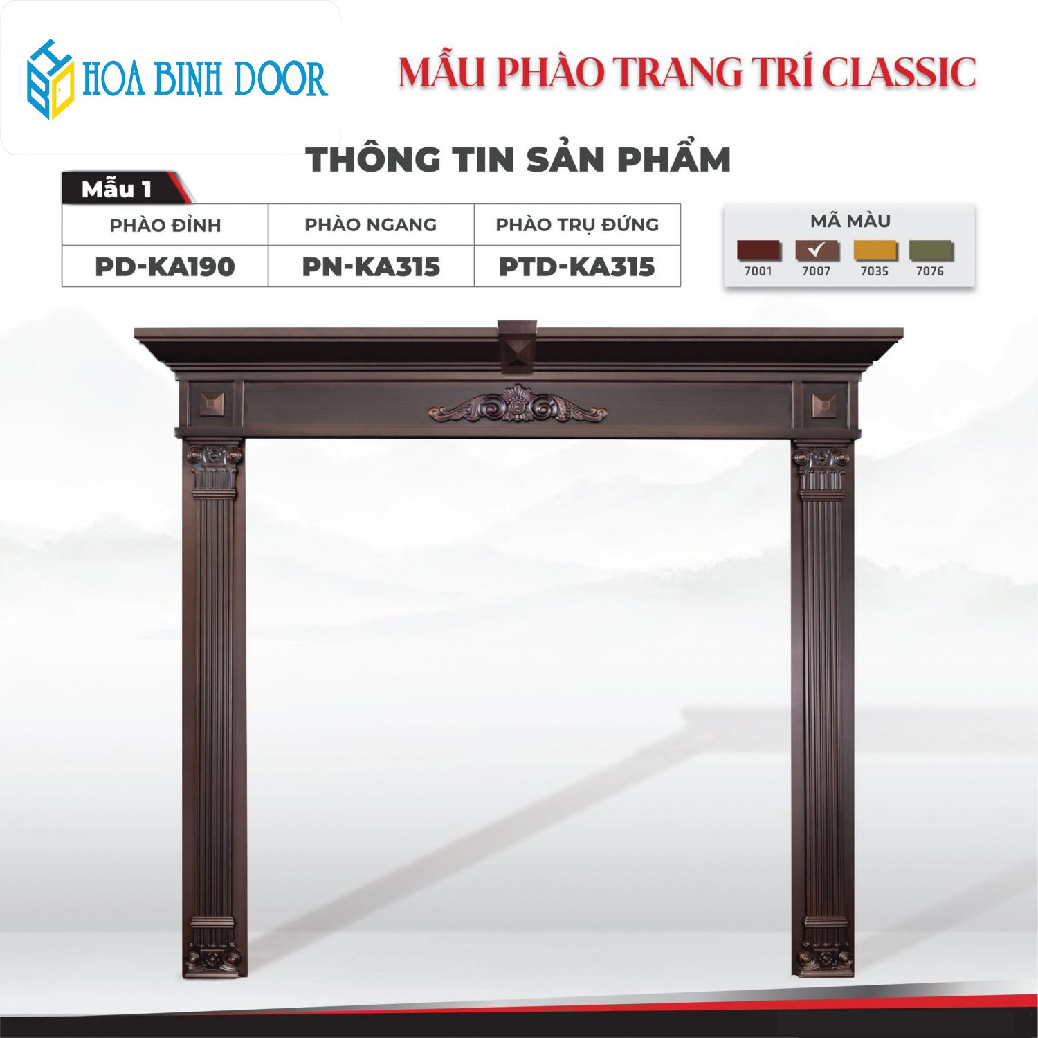 Cập Nhật Mẫu Phào Trang Trí Cửa Thép Classic | Hoabinhdoor