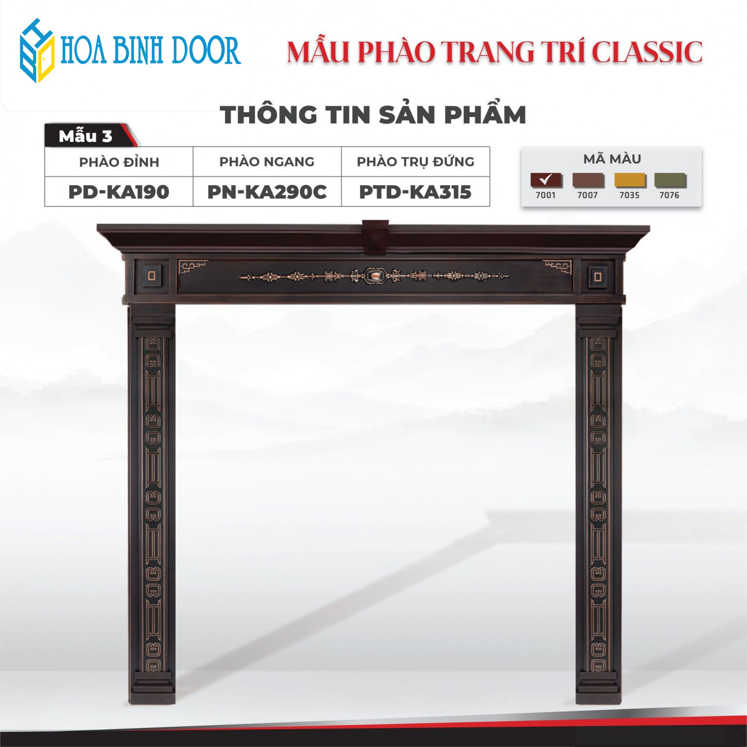 Cập Nhật Mẫu Phào Trang Trí Cửa Thép Classic | Hoabinhdoor