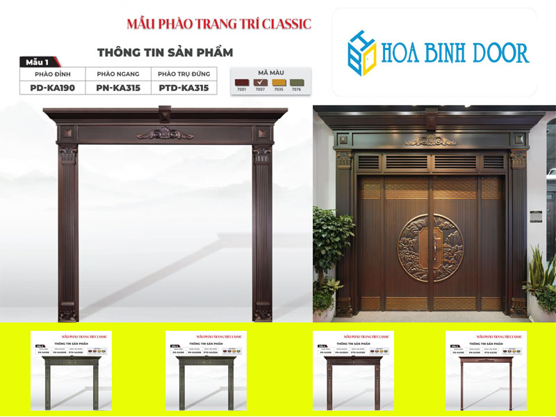Cập Nhật Mẫu Phào Trang Trí Cửa Thép Classic | Hoabinhdoor