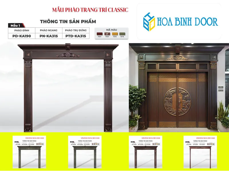 Cập Nhật Mẫu Phào Trang Trí Cửa Thép Classic | Hoabinhdoor