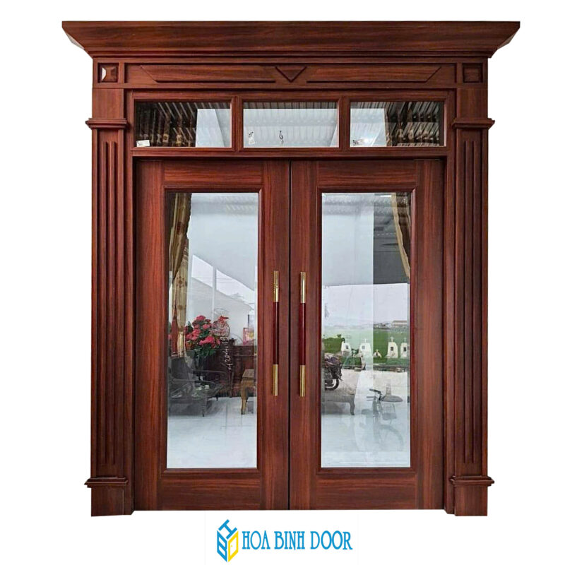 Cửa thép vân gỗ thủy lực Luxury KLT-1VK