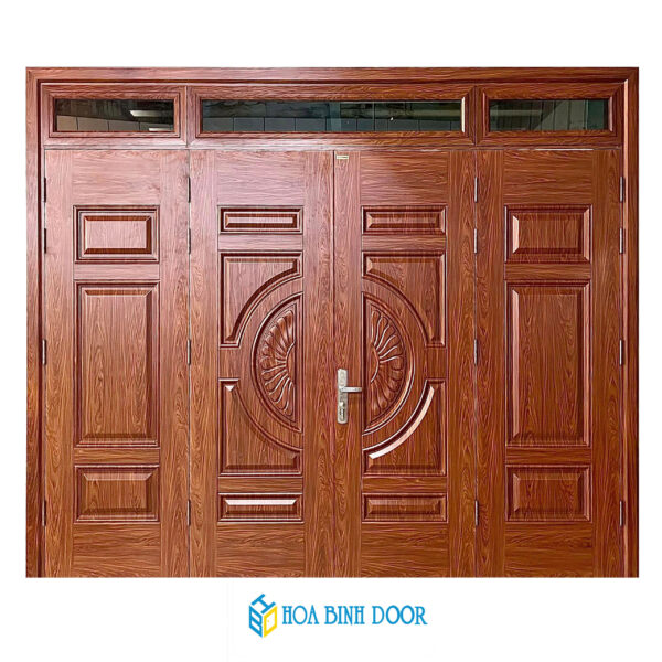 Cửa Thép Vân Gỗ 4 Cánh Đều KG-42.01H03-3TK - Ảnh 1