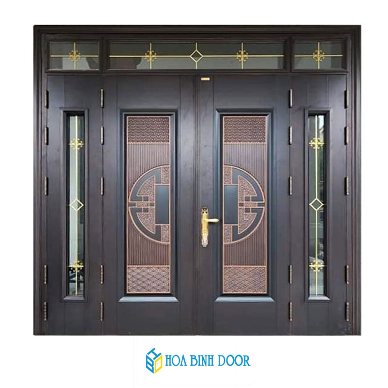 Cửa Thép Classic Kính Nan Đồng KA-41.43.K-3TK