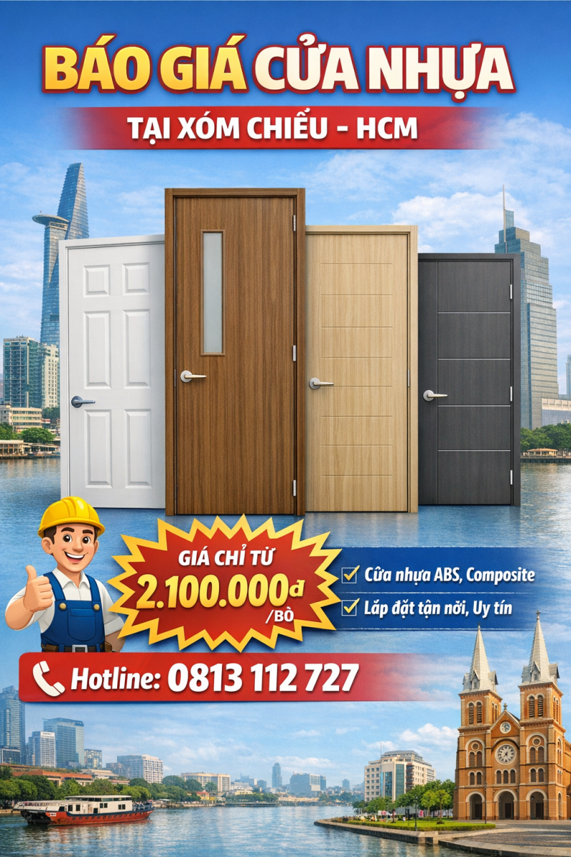 Báo giá cửa nhựa tại Phường Xóm Chiếu – HCM | Hoabinhdoor