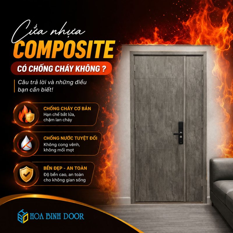 Cửa nhựa composite có chống cháy không ? Hoabinhdoor