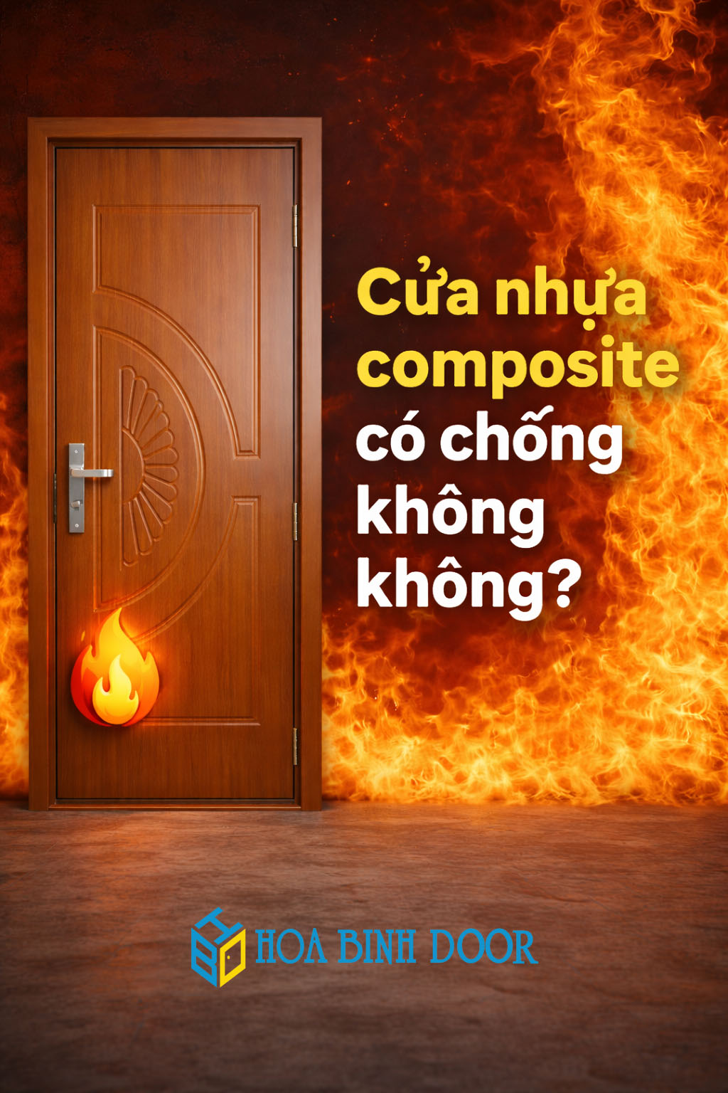 Cửa nhựa composite có chống cháy không ? Hoabinhdoor