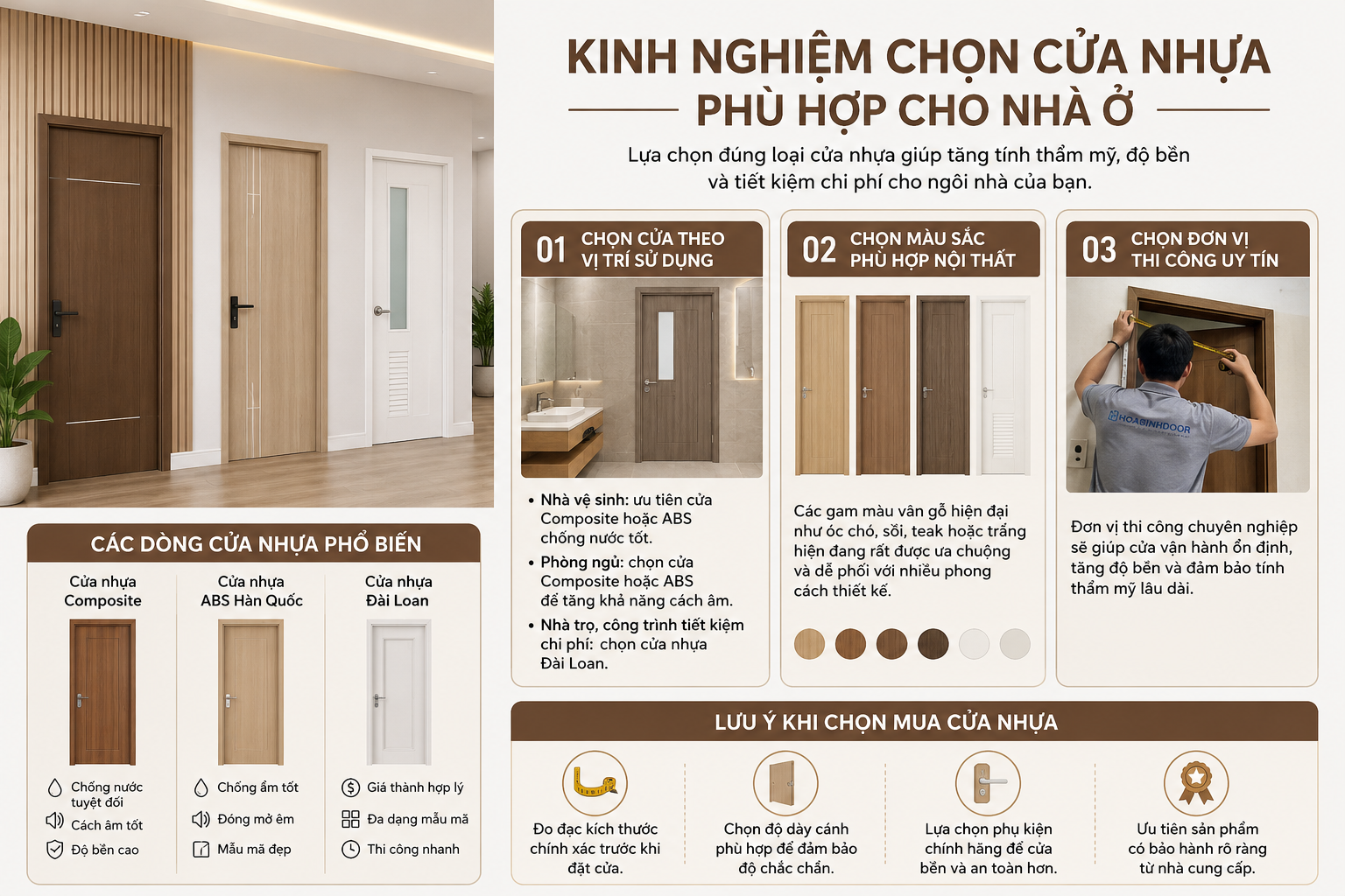 Báo giá cửa nhựa tại phường Cầu Kiệu – HCM | Hoabinhdoor