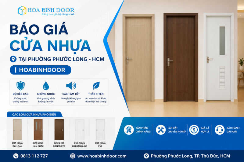 Báo giá cửa nhựa tại Phường Phước Long – HCM | Hoabinhdoor