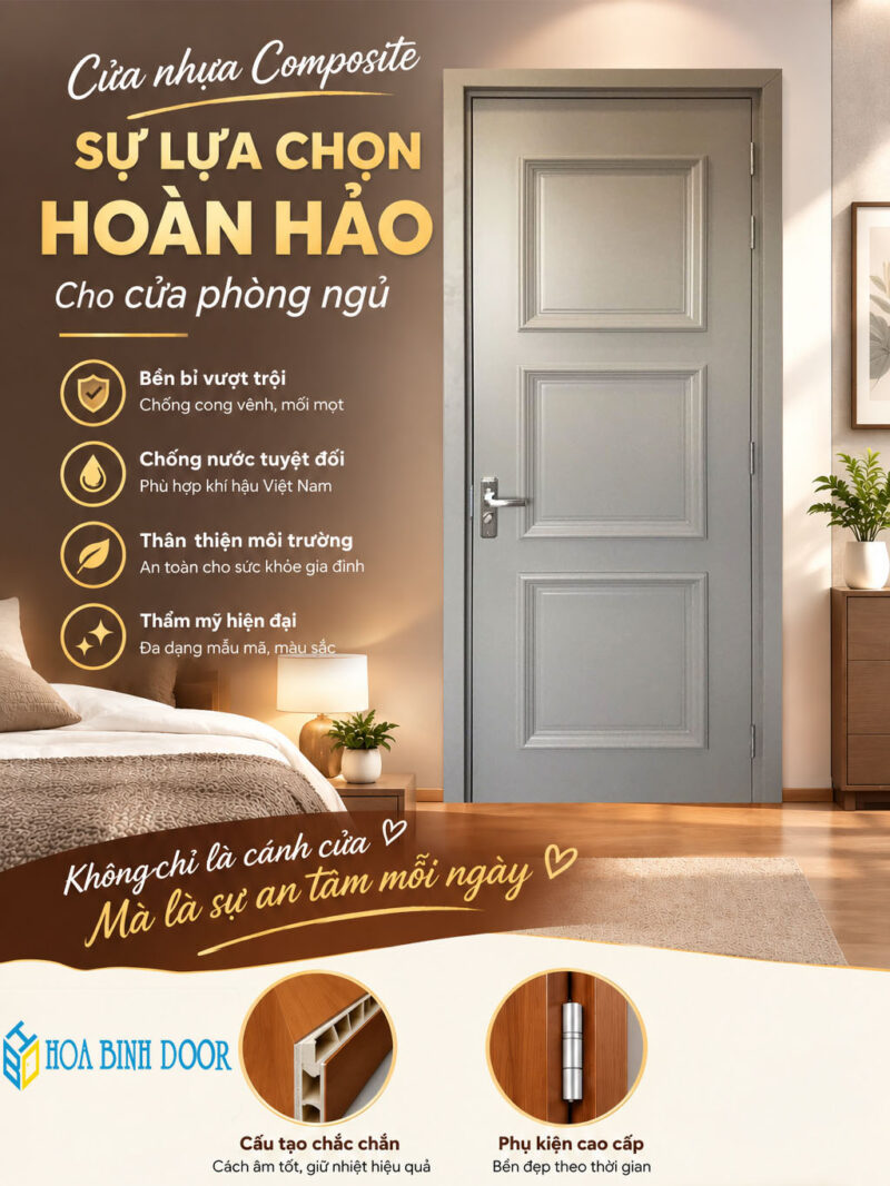 Những lưu ý khi chọn cửa nhựa cho phòng ngủ | Hoabinhdoor