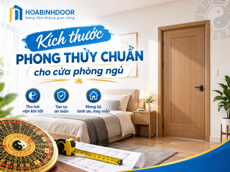 Kích thước phong thủy chuẩn cho cửa phòng ngủ | Hoabinhdoor